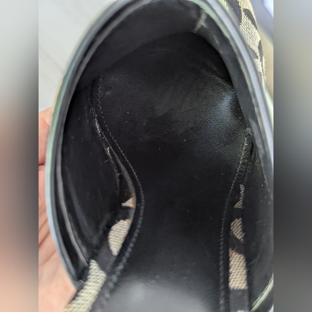 Coach Signature Canvas Mule Clogs - Black & Tan With C Monogram - Picture 3 of 16